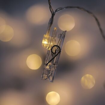 DecoKing Svetelná reťaz na fotografie teplá biela, 20 LED