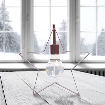 DecoKing Vianočná lampa Hviezdička teplá biela, 5 LED