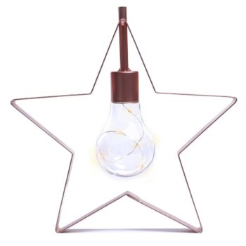 DecoKing Vianočná lampa Hviezdička teplá biela, 5 LED