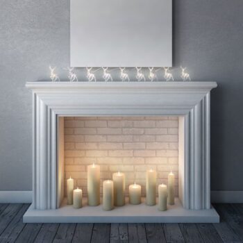 DecoKing Vianočná svetelná reťaz Soby teplá biela, 10 LED