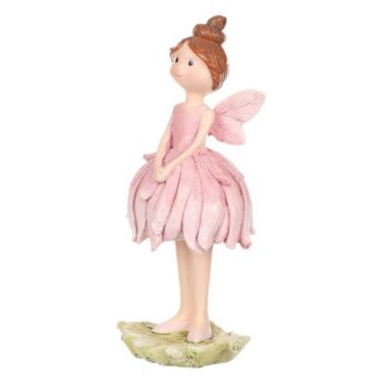 Dekorácia margarétková víla ružová, 9 x 21​ x 9 cm, polyresin