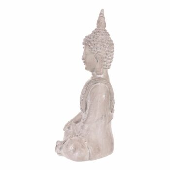 Dekorácia soška Budha sediaci, sivá, polyresin, 30 x 22 x 54 cm