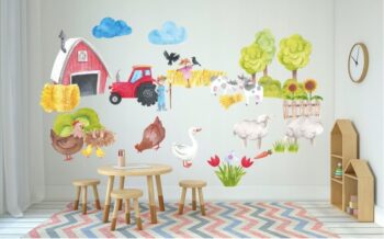 Dekoračná detská nálepka do detskej izby farma 100 x 200 cm