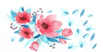 Dekoračná nálepka na stenu kvety 60 x 120 cm