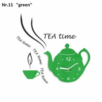 Dekoračné kuchynské hodiny Tea Time sivá