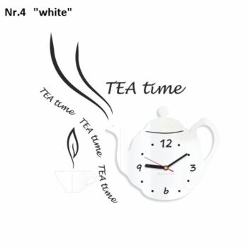 Dekoračné kuchynské hodiny Tea Time sivá