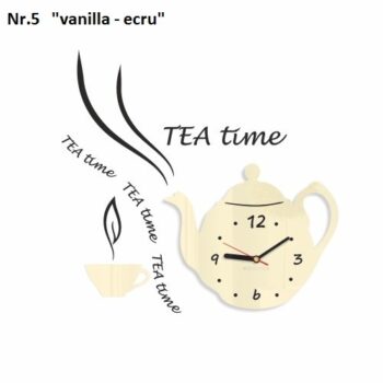Dekoračné kuchynské hodiny Tea Time sivá