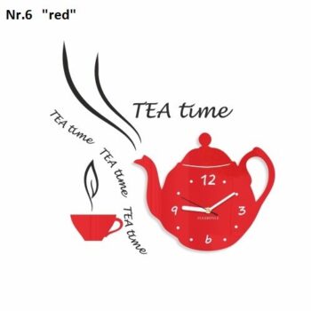 Dekoračné kuchynské hodiny Tea Time sivá