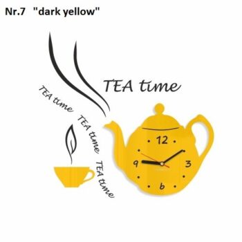 Dekoračné kuchynské hodiny Tea Time sivá