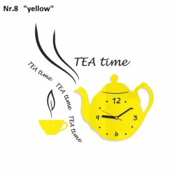 Dekoračné kuchynské hodiny Tea Time sivá