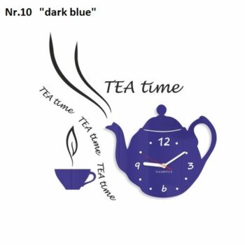 Dekoračné kuchynské hodiny Tea Time sivá
