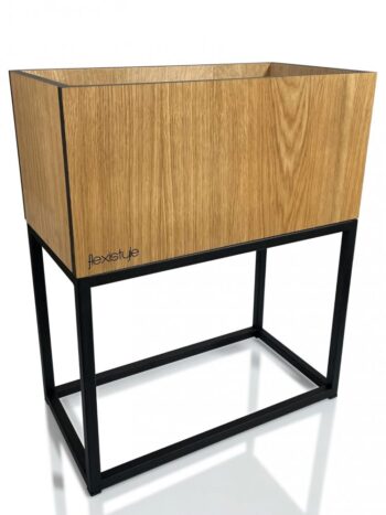 Dekoračný kvetináč z hladkého prírodného dubu LOFT FIORINO 42X22X50 cm