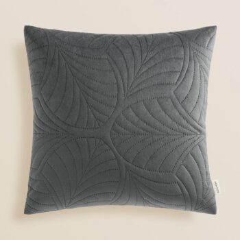 Dekoratívna obliečka na vankúš v tmavosivej farbe 45x45 cm