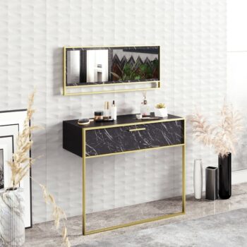 Dekoratívny stolík Polka Aynali Black