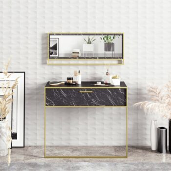 Dekoratívny stolík Polka Aynali Black