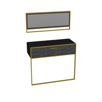 Dekoratívny stolík Polka Aynali Black