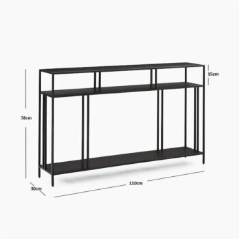 Dekoratívny stolík Venedik Black