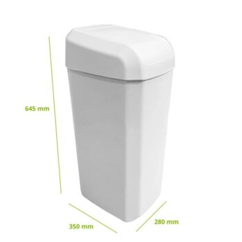 Denox Troya odpadkový kôš 45 l, biely, 45 l