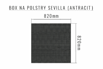Deokork Box na podušky SEVILLA 82 x 82 cm (antracit)