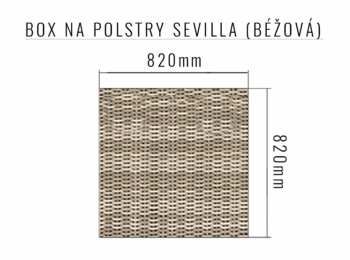 Deokork Box na podušky SEVILLA 82 x 82 cm (béžová)