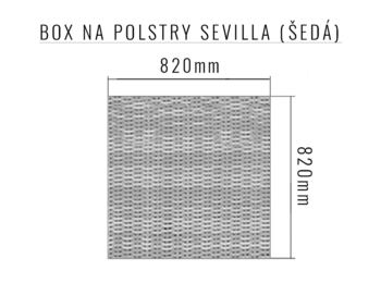 Deokork Box na podušky SEVILLA 82 x 82 cm (sivá)