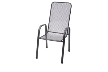 Elegantná kovová stolička vhodná pre záhrady, terasy, reštauračné záhradky aj interiéry.
