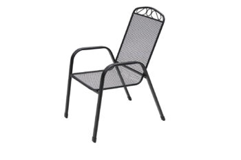 Deokork Kovové kreslo GREY (čierna)