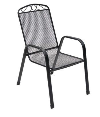 Deokork Kovové kreslo GREY (čierna)
