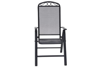 Deokork Kovové kreslo polohovacie GREY (čierna)