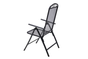 Deokork Kovové kreslo polohovacie GREY (čierna)