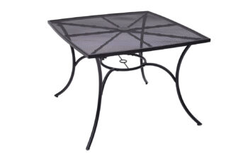 Deokork Kovový stôl QUADRA 100x100 cm (čierna)