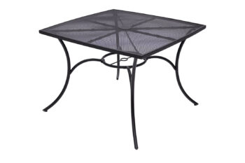 Deokork Kovový stôl QUADRA 100x100 cm (čierna)