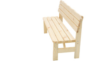 Deokork Masívna drevená záhradná lavice z borovice drevo 32 mm (150 cm)