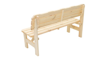 Deokork Masívna drevená záhradná lavice z borovice drevo 32 mm (150 cm)