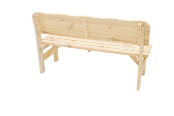 Deokork Masívna drevená záhradná lavice z borovice drevo 32 mm (150 cm)
