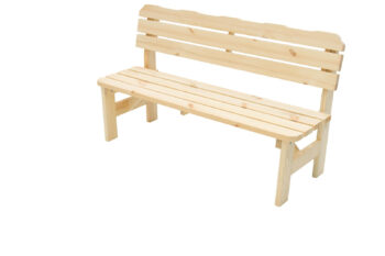 Deokork Masívna drevená záhradná lavice z borovice drevo 32 mm (180 cm)