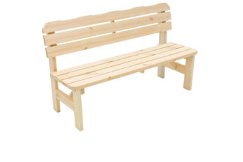 Deokork Masívna drevená záhradná lavice z borovice drevo 32 mm (180 cm)