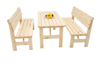 Deokork Masívna drevená záhradná zostava z borovice 1+2 drevo 32 mm (150 cm)