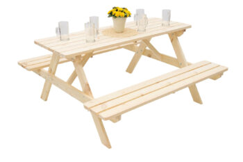 Deokork Masívny drevený pivný set z borovice 160 cm hrúbka 28 mm
