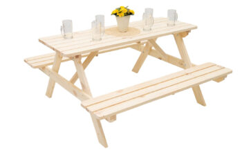 Deokork Masívny drevený pivný set z borovice 160 cm hrúbka 28 mm