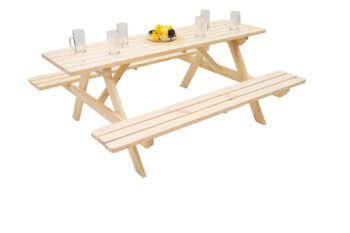 Deokork Masívny drevený pivný set z borovice 200 cm hrúbka 38 mm
