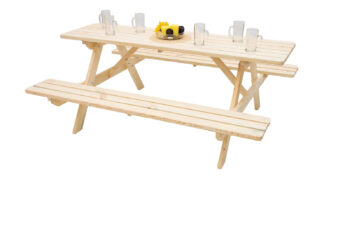 Deokork Masívny drevený pivný set z borovice 200 cm hrúbka 38 mm