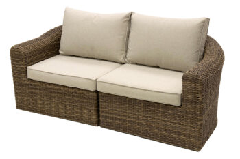 Deokork Ratanová lavica pre 2 osoby BORNEO LUXURY (hnedá)