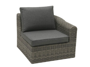 Deokork Ratanová lavica pre 2 osoby BORNEO LUXURY (sivá)
