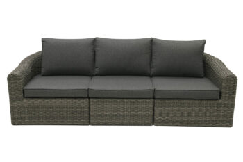 Deokork Ratanová lavica pre 3 osoby BORNEO LUXURY (sivá)