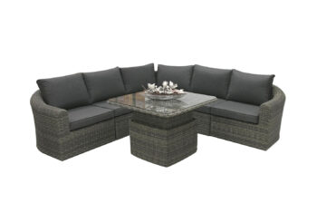 Deokork Ratanová modulová zostava BORNEO LUXURY pre 5 osôb (sivá)