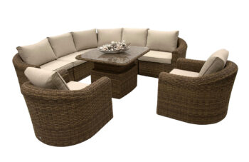 Deokork Ratanová modulová zostava BORNEO LUXURY pre 7 osôb (hnedá)
