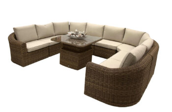 Deokork Ratanová modulová zostava BORNEO LUXURY pre 8 osôb (hnedá)