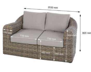 Deokork Ratanová modulová zostava BORNEO LUXURY pre 9 osôb (hnedá)