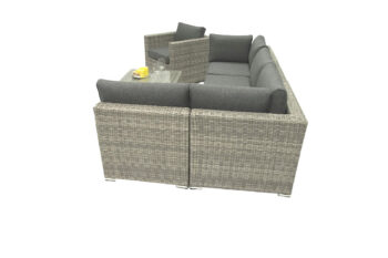 Deokork Ratanová variabilná zostava SEVILLA pre 5 osôb  (sivá)